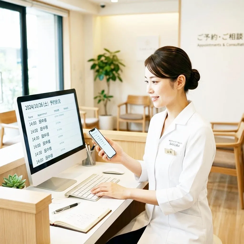 LINEで直予約につながる美容サロンのイメージ