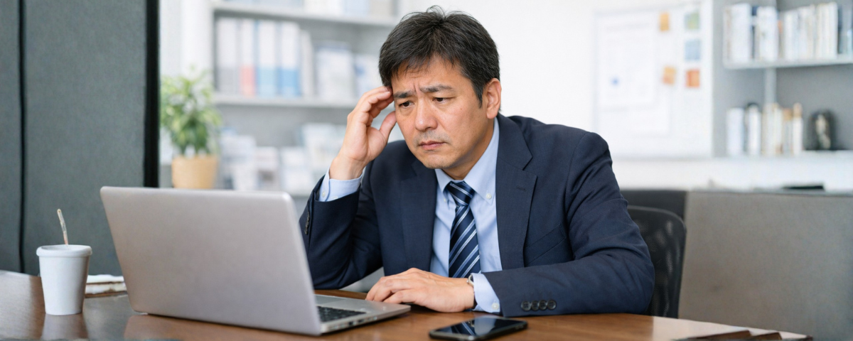 SNS運用に悩む保険代理店のイメージ