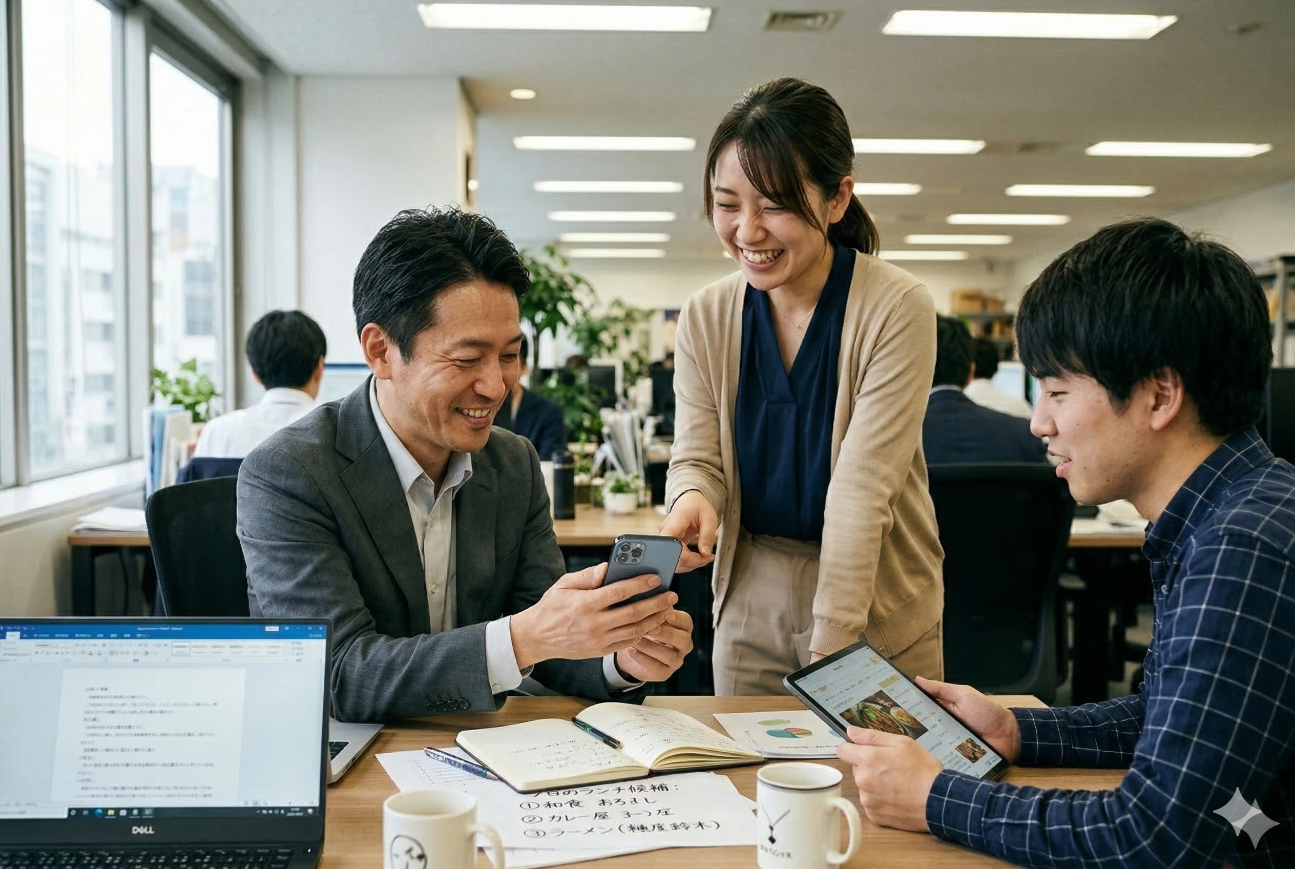 飲食店を探して来店先を比較する場面のイメージ